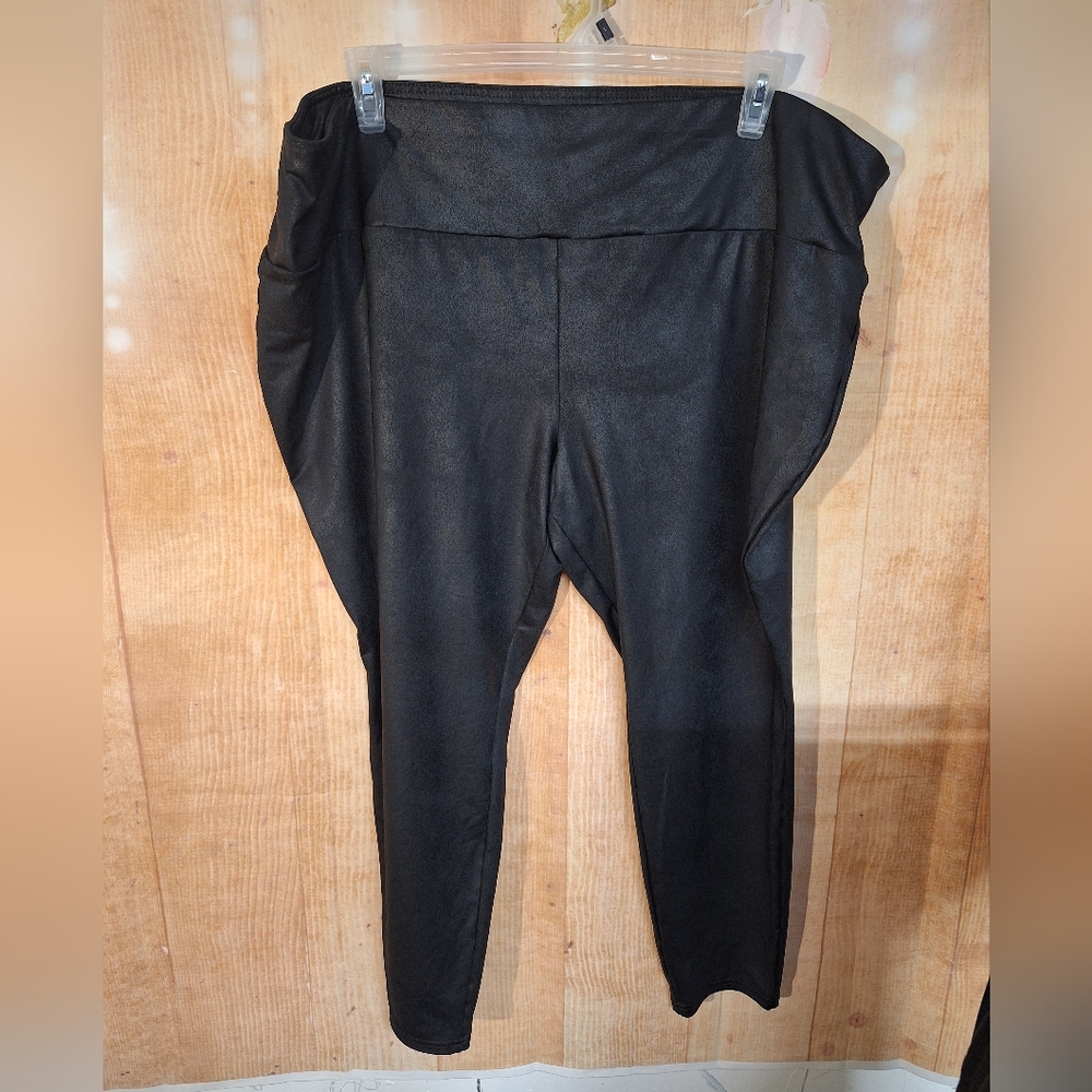 Terra & Sky Black Leggings with Elastic Waistband